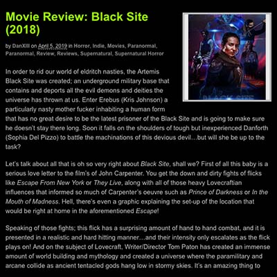 Movie Review: Black Site (2018)